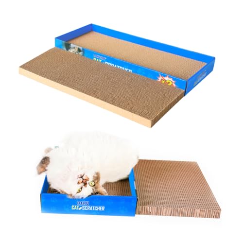 FONDOTIN 2St große Katze Katzenkratzer mit Rampe kratzunterlage für Katzen Spielzeug Katzenfangplatte Krallenplatte für Katzen Haustier kratzbaum für Katzen Knoten Wellpapier von FONDOTIN