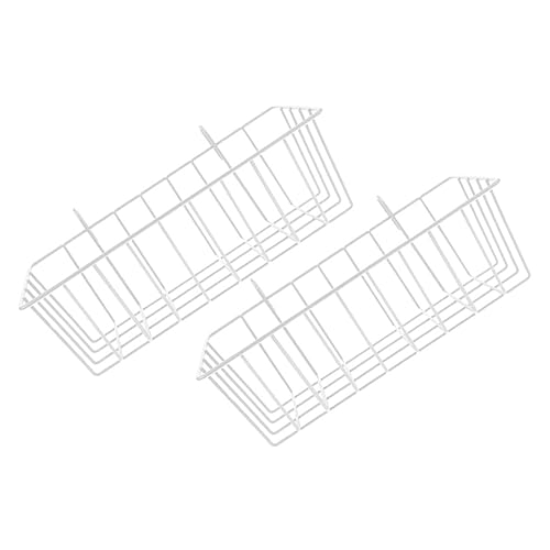 FONDOTIN 2St Hasenheu füttern Fressregal für Lebensmittel Futterstelle für Kaninchen Hasenheuraufe klein Gestell hängender Halter Hamster Grasrahmen Wandbehang Zubehör Zubringer Eisen Weiß von FONDOTIN