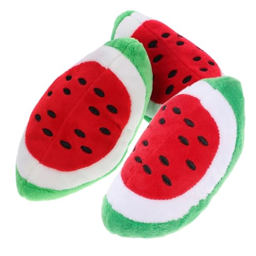 FONDOTIN 3pcs Dog Plush Toy Puppy Dental Toy Food Shaped Dog Toy Watermelon Pet Toys Interactive Chew Toy for Puppy Cat Interactive Toy Plush Cute Dog Toy Squeaky Dog Toys Fruit The Dog von FONDOTIN