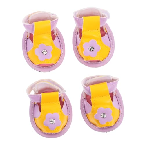FONDOTIN 4 Stück Haustiersandalen Welpe Schuhe für Hunde Atmungsaktiv Griff Hund Sandalen klein hundeschuhe Haustier Sandalen Hundepfoten Sandalen Hundepfotenreiniger Stiefel für Hunde Pu FONDOTIN 4 Stück Haustiersandalen Welpe Schuhe für Hunde Atmungsaktiv Griff Hund Sandalen klein hundeschuhe Haustier Sandalen Hundepfoten Sandalen Hundepfotenreiniger Stiefel für Hunde Pu von FONDOTIN