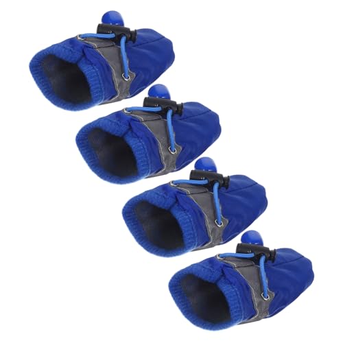 FONDOTIN 4 Stück Hundestiefel Hundezubehör Kleiner Hund Regenmantel züchten Regenstiefel für Welpen Haustier Booties Dackel Schutz hundeschuhe Dog Shoes Schuhe für Hunde Stiefel für Hunde von FONDOTIN