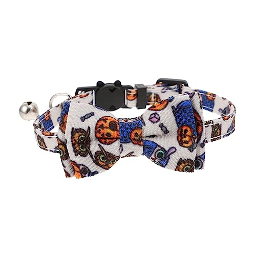 FONDOTIN 4 Stück Katzenhalsband Mit Halloween-Motiven Welpen-Bandana Kleine Hundehalsbänder Kätzchen Zubehör Halloween-hundehalsband Kleine Tierhalsbänder Für Halloween Polyester von FONDOTIN