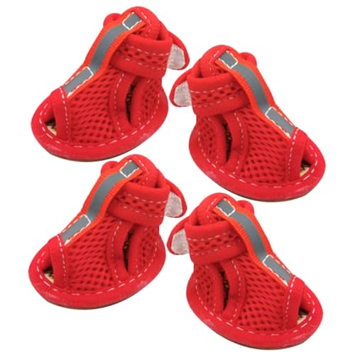 FONDOTIN 4Pcs Haustier Sandalen Corgi Stiefel wasserdichte Hundestiefel Haustier Autositz Abdeckung Hundespringer Unzerstörbarer Hund Hundestiefel wasserdichte Hund Sandalen Welpe von FONDOTIN