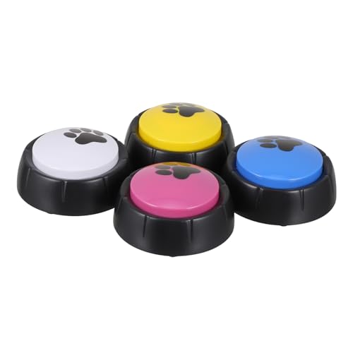 FONDOTIN 4Pcs Haustier Training Button Indoor Haustier Traning Summer Exquisite Haustiere Playthings Haustier Sagen Button Haustier Hunde Talk Knopf Für Äußere Mini Außerhalb von FONDOTIN