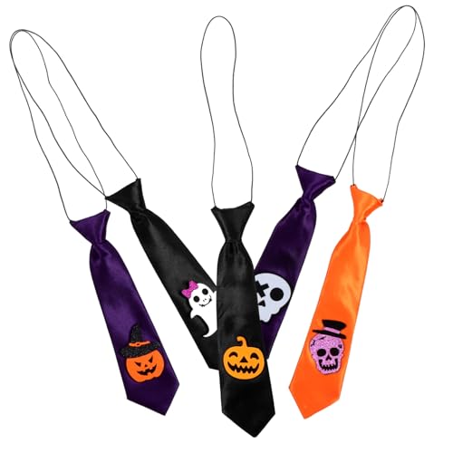 FONDOTIN 5St Halloween-Haustierbindung Kleines Halloween-Hundehalsband pet Dress up Krawatten hundekleidung hundebekleidung Halskrawatte für Haustiere Katze Krawatte lose binden schmücken von FONDOTIN