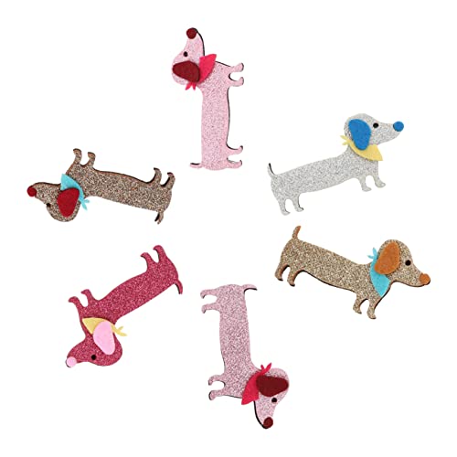 FONDOTIN 6St Haarnadel Dickie Hundeshampoo Tierhaarentferner Besen zur Entfernung von Tierhaaren Hundezubehör Haarschmuck haarklammer Set Haustier Kopfschmuck Cartoon-Haarspangen Filzstoff von FONDOTIN