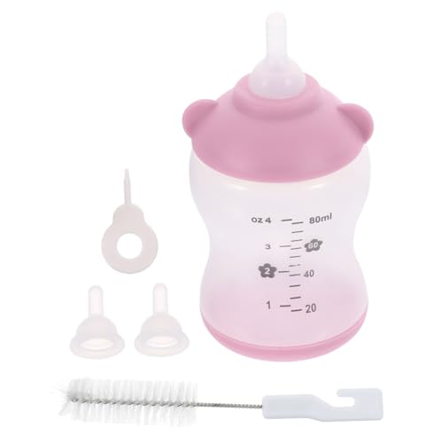 FONDOTIN Stillflaschen-Set Für Haustiere 80 Ml Pp-silikon-Flasche Mit Schnuller Im Lieferumfang Enthalten Für Welpen Und Kätzchen von FONDOTIN