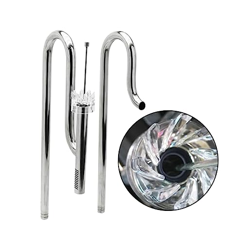 FONDOTIN Aquarienwasser Aquarium zubehör aquariumzubehör zubehör Aquarium Safe Material Water Pipe Aquarium-zubehör Kanister Rohr Lilienpfeife Einlass-Auslass-Wasser Edelstahlwasser Silver von FONDOTIN