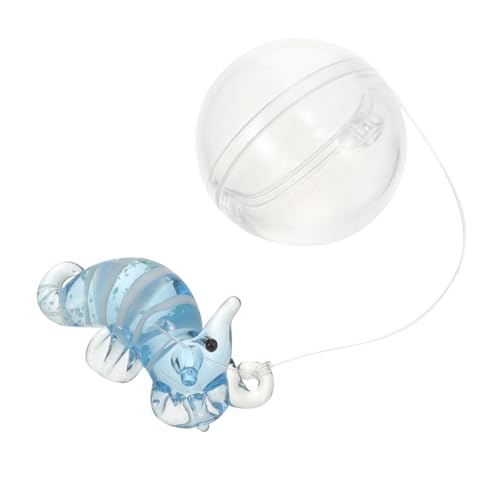 FONDOTIN Aquarium Dekoration unterwasserwelt Seahorse Tragbare Luftpumpe Fischstand bastelset basteln Aquarium-Seepferdchen-Ornament Dekorationen für Aquarien im Innenbereich Glas Sky-Blue von FONDOTIN