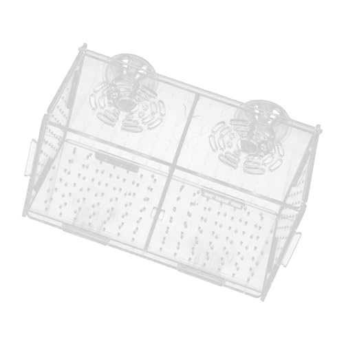 FONDOTIN Betta-Aquarium Aquarium Zuchtbox Acryl braten Isolationsbox Kinderzimmer-Box Inkubator Saugnäpfe Für Aquarien von FONDOTIN