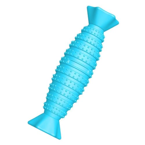 FONDOTIN Beißstab für Haustiere reinigen Bausatz PIPI-Pads für Hunde Zahnbürste Hund Zahnen Interactive Dog Toys Dog chew Toy Welpe Backenzahn Zahnreinigungsspielzeug TPE Sky-Blue von FONDOTIN