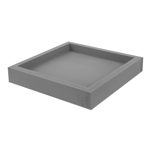 FONDOTIN Blumentopf Tablett pflanztablett pflanzenschalen Pflanztopf Teller blumentopfständer Tank Aquarium licht Rad Abtropfschalen für Topfpflanzen Kunststoffschalen für Pflanzen PVC Grey von FONDOTIN