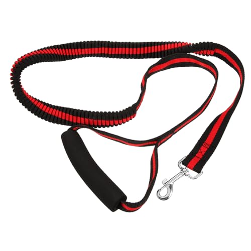 FONDOTIN Bungee-Leine Für Hunde Haustier Bunjee-schnüre Kettenblatt Hundeleine Hundezubehör Hundetraining Führen Kettenring Hundeleine Sling-Bungee Gürtel Hundebedarf Leinen Elastisch Rot von FONDOTIN