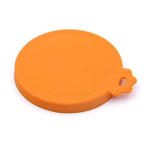 FONDOTIN Deckel Für Futterdosen Pet Food Storage Can Lid Orange Universal Dosendeckel Für Hunde Und Katzenfutter Für Verschiedene Größen Geeignet von FONDOTIN