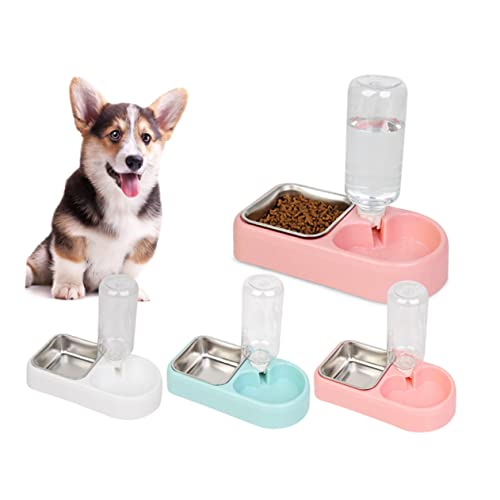 FONDOTIN Doppelte Haustier Wasserschale Kreativer Wasserspender Für Hunde Und Katzen Automatischer Trinkspender Ideal Für Haustierbedarf Pet Feeder Und Water Feeder von FONDOTIN