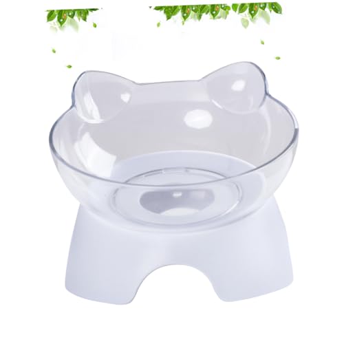 FONDOTIN Erhöhte Cat Bowl Mit Ständer Tilt Design Katzenfutterautomat Neck Guard Hundenapf Erhöhte Katzenfütterung Einzelne Katze Hundenäpfe Katzennapf Katzennäpfe Niedlich Hundefutternapf von FONDOTIN