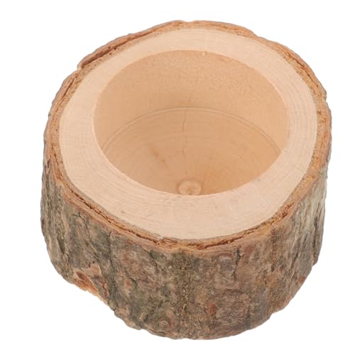 FONDOTIN Futternapf Für Hamster Rattenschüssel Chinchilla-Accessoire Futternapf Aus Holz Kleine Holzschale Verschleißfester Futternapf Abwaschbarer Fressnapf Rattenfutter Hölzern von FONDOTIN