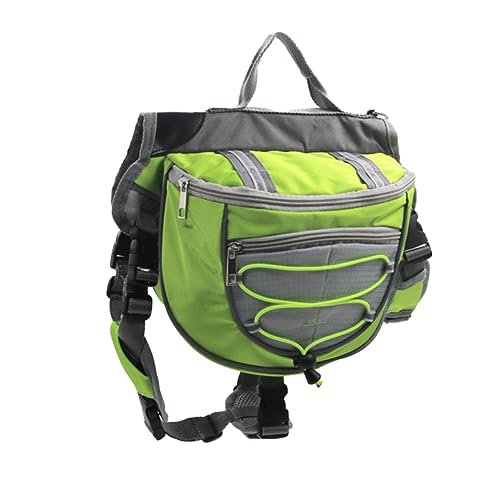 FONDOTIN Großer Hund Rucksack Tragbar Für Outdoor Aktivitäten Atmungsaktive Satteltasche Verstellbares Geschirr Für Reisen Und Ausflüge M von FONDOTIN