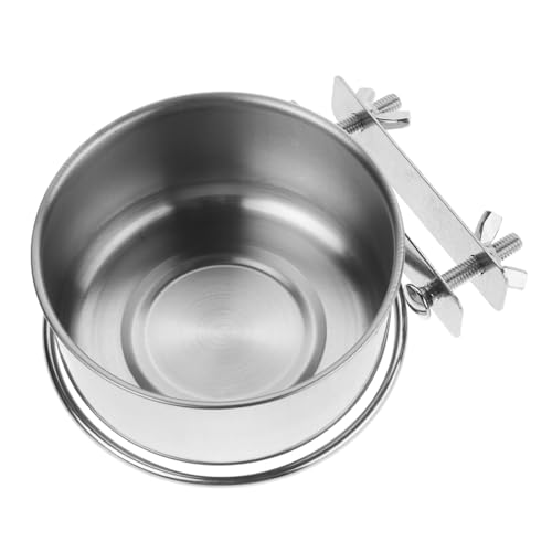 FONDOTIN Hängende Edelstahl Hundenäpfe Für Kleine Hunde Wandmontierte Futternäpfe Für Wasser Und Futter Pet Bowl Set Mit Klemme Für Katzen Vögel Frettchen Und Kleine Tiere Ideal Für von FONDOTIN