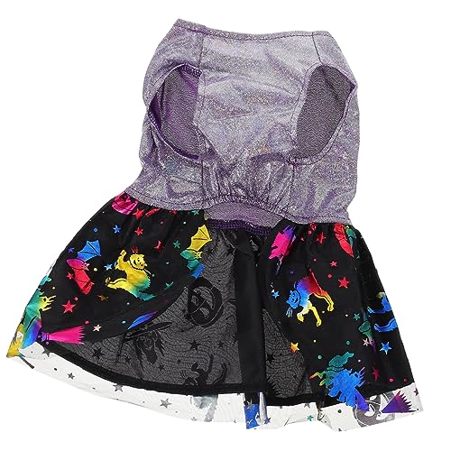 FONDOTIN Halloween-Kleid Für Haustiere Halloween-haustierkostü Hunde Spinnenkostü Halloween-katzenkleid Halloween Hund Tüllkleid Halloween-hundekleidung Polyester Modisch Violett Die von FONDOTIN