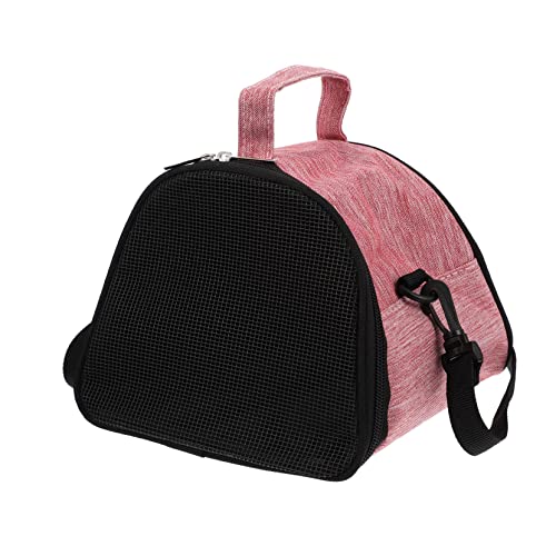 FONDOTIN Hamster Aus Tasche Ratten Klare Reise-kulturtasche Hund Reisetasche Meerschweinchenkäfig Puffer Reisen Flugzeug Taschen Transportbox Für Haustiere Auto Oxford-Stoff Rosa von FONDOTIN