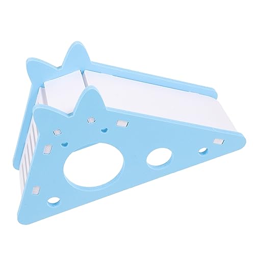 FONDOTIN Hamster- Hamster hamsterspielzeug Hamster Käfig Abwechslung Hamster Käfig Versteck Hamster Schlafplatz Hamsterhäuser und Verstecke Kleintierkäfig PVC Sky-Blue von FONDOTIN