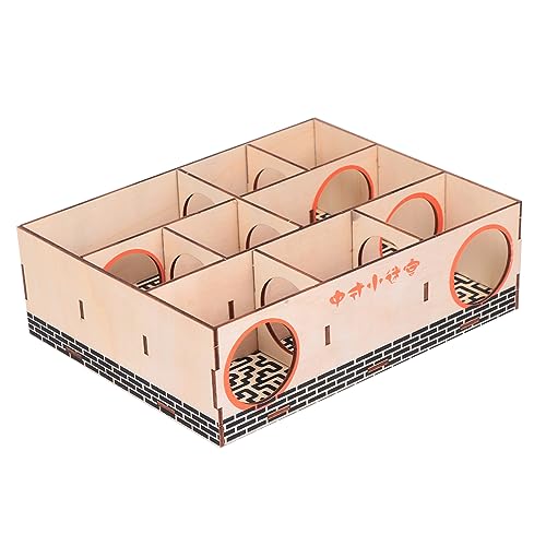 FONDOTIN Hamster- Käfige Streifenhörnchen Schmeiß es, Hundebälle Ratten Hamsterlabyrinth Hamster gehege Puzzle Hamster-Labyrinth-Tunnel Labyrinth für Hamster hölzern von FONDOTIN