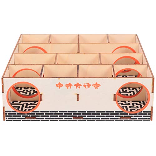 FONDOTIN Hamster-Spielzeug Hamster Tunnel Hamster Labyrinth Freilaufgehege Holz Haustiermäuse Spielzeug Kleines Haustier-Labyrinth Hamsterlaufstall Puzzle Hölzern Chinchilla Kleine Tiere von FONDOTIN