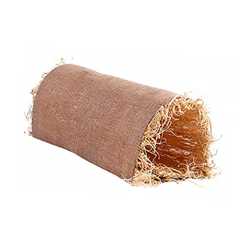 FONDOTIN Hamster Tunnel Hamsterzubehör Rennmaus-Tunnel Hasen-Accessoires Meerschweinchen Decke Meerschweinchen Zelt Menschliches Hundebett Haustier Hamsterhausbett Heu Leinen- Khaki von FONDOTIN