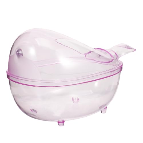 FONDOTIN Hamsterbad Wanne Hamsterkäfig Becken Stall Schwamm coop Hund Hamster klo Hamster sandbad Hamster-Sandbad-Set Hamstersauna kleine Katzentoilette Rennmaus-Badeschale Plastik Lavender von FONDOTIN