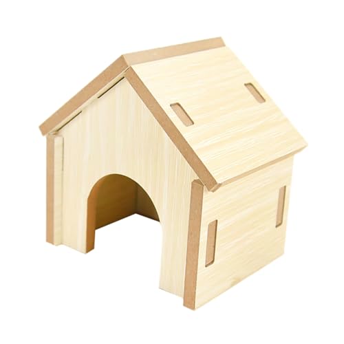 FONDOTIN Hamster Holzhaus Exquisites Nest Für Hamster Ideal Als Rückzugsort Und Wohnraum Aus Hochwertigem Perfektes Hamster Living House Für Einen Gemütlichen Rückzugsort von FONDOTIN