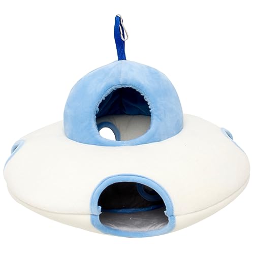 FONDOTIN Haustier Hamsternest Frettchenkäfig Tiere Hundekäfig Rattenbett Wurf Kleintier Schlafplatz Hamster Schlafhaus warmes Haustiernest Hängematte für Hamster Diamantvlies Blue von FONDOTIN