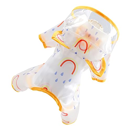 FONDOTIN Haustier Hund Regenmantel Regenmäntel Für Hunde Wasserdicht Gießen Schutz Regenstiefel Für Hunde Hunderegenmäntel Für Kleine Hunde Wasserspender Für Hunde Windhund Yellow Polyester von FONDOTIN