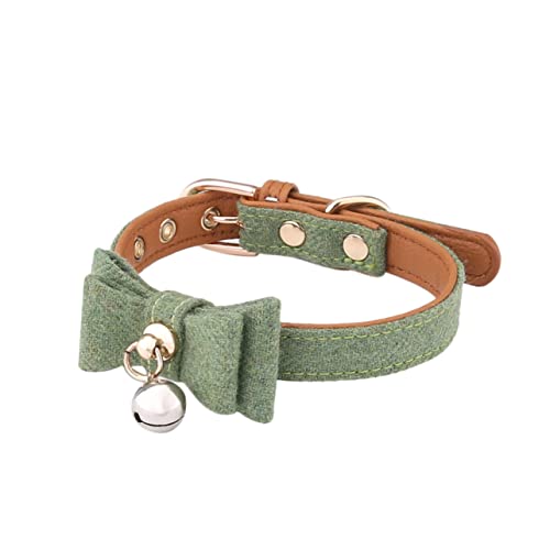 FONDOTIN Haustierbedarf Glocke Binden Kamerahalsband Für Katzen Puzzle Katze Einstellbar Hellblaues Katzenhalsband Handgefertigtes Katzenhalsband Katzen-Tracker Zauberstab Kragen Green von FONDOTIN