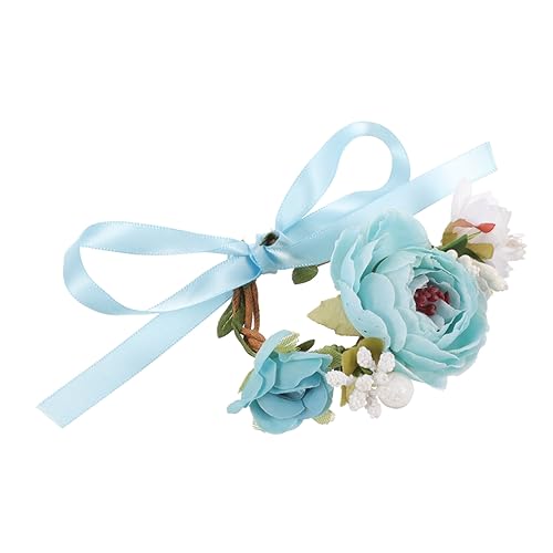 FONDOTIN Katzenspielhalsband Haustierhalsband Blumenkranz Outdoor-Dekoration Für Kätzchen Kätzchenhalsbänder Outdoor-Kätzchen-Zubehör Outdoor-Kranz Zierliche Halskette Blumen- Blaue von FONDOTIN