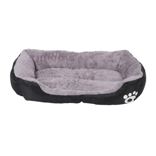 FONDOTIN Haustierhütte hundebett Federkernmatratze für Hunde Haustierbetten für große Hunde Bett für Hunde Hundecouchbett cama para Perros kleines rechteckiges Haustierbett Tuch Black von FONDOTIN