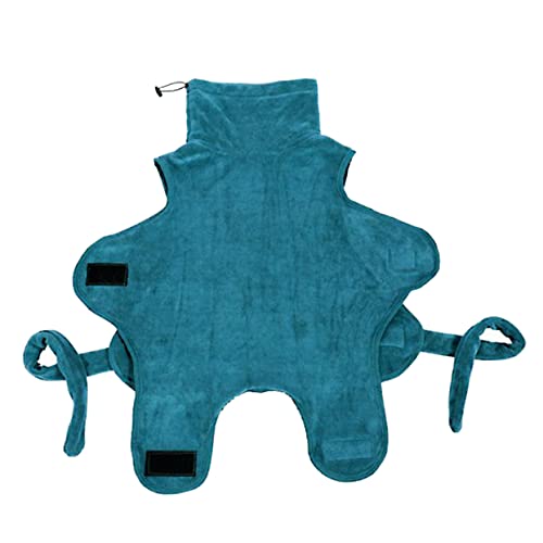 FONDOTIN Hund Bademantel Hundebademantel Hunde-PIPI-Pads Welpe Bademantel Hund kühlmatte Hundestiefel Haustier schnell trocknender Bademantel plüschige Robe Hunde-Pyjama Green von FONDOTIN