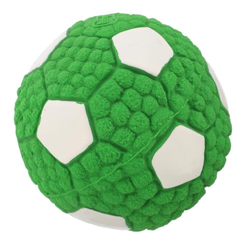 FONDOTIN Hund Ball Spielzeug Training Welpen Molaren Ball Quietschende Fußball Kleines Spielzeug Gummi Zahnen Hund Spielzeug von FONDOTIN