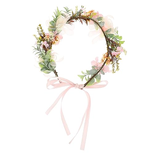 FONDOTIN Hochzeits-hundehalsband Mit Blumenmuster Hundekostüm Mit Blumenmuster Zartes Hundehalsband Hund Hochzeit Blumenkranz Boho-hochzeitsdeko Haustier Dekorationen Stoff Urlaub von FONDOTIN