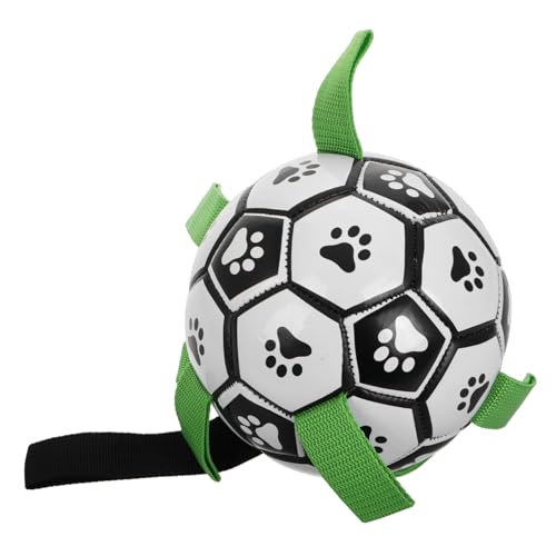 FONDOTIN Hundefußballkugel Mit Griffen Für Innen Und Outdoor Spaß Interactive Hundespielzeug Für Kleine Hunde Für Bewegung Und Geburtstagsfeierversorgung von FONDOTIN