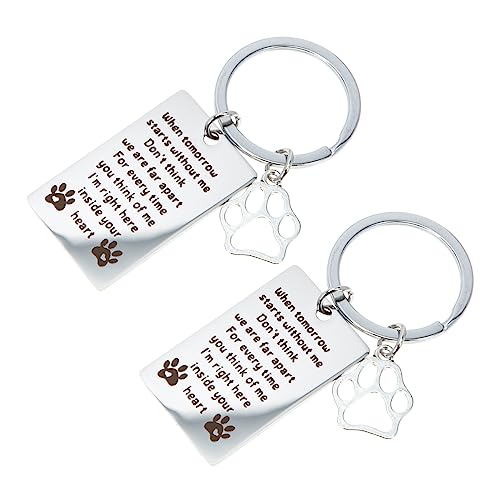 FONDOTIN Hundegedenk Schlüsselanhänger Edelstahl Erinnerungs Schlüsselring Für Haustiere Mitgefühl Für Hundeliebhaber Pet Remembrance Key Pendant von FONDOTIN