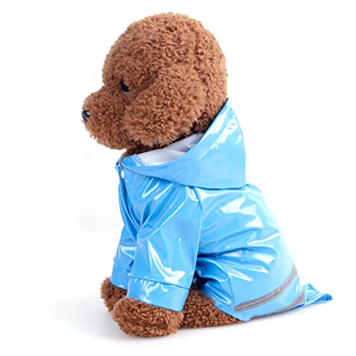 FONDOTIN Hund Regen Slicker Haustier Regen Slicker Futternapf Für Garnelen Gelber Regenmantel Hunderegenmäntel Für Mittelgroße Hunde Poncho-Regenmantel Hunderegenmantel Kleidung Der Hund von FONDOTIN