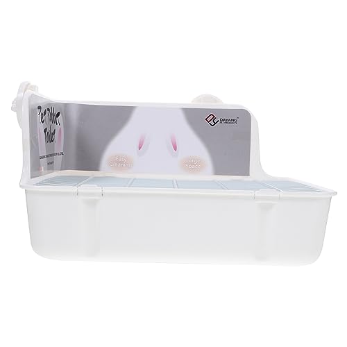 FONDOTIN Kasten Bunny-Trainer-Toilette Katzentoilette Unterwäsche Welpe Wurf Stall Sitz Kleine Haustierkäfigversorgung Käfigeinlagen Für Meerschweinchen Hasen Käfigmatte Liner Plastik Weiß von FONDOTIN