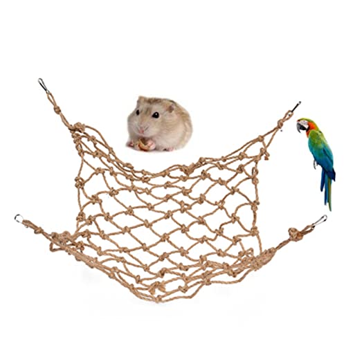 FONDOTIN Kletternetz Für Haustiere Papageienseil Hamster Vogelstangen Rattenseile Für Käfig Papageienspielzeug Zubehör Für Vogelkäfige Papageienspielständer Vogel-kletternetz von FONDOTIN