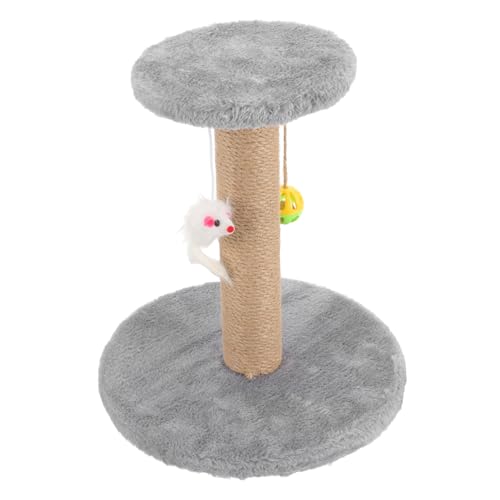 FONDOTIN Kratzbaum Für Katzen Aus Sisal Kletterbaum Für Katzen Kletterstange Bequemer Katzenkratzbaum Katzenkratzer Krallenkratzer Für Katzen Klettergerüst Für Katzen Drinnen Massivholz von FONDOTIN