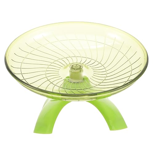 FONDOTIN Laufrad für Hamster Schildkrötenrad Hasenkauspielzeug Spielzeugauto Rad Lampe Hamster hamsterspielzeug lautloses Igelrad Hamster Running Wheel Mausrad Plastik Light Green von FONDOTIN