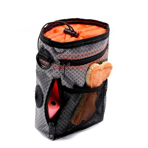 FONDOTIN Leckerli Beutel Für Hunde Orange Trainingstasche Mit Schultergurt Ideal Zum Transport Von Snacks Und Spielzeug Praktische Tasche Für Unterwegs Hundetasche Zum Umhängen von FONDOTIN