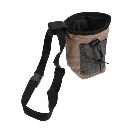 FONDOTIN Leckerli-Tasche Für Haustiere Kleine Tasche Tragetasche Behandeln Hündchen Leckereien Tasche Für Hundespielzeug Leckerlibeutel Für Hunde Trainingstasche Für Haustiere Welpe Brown von FONDOTIN