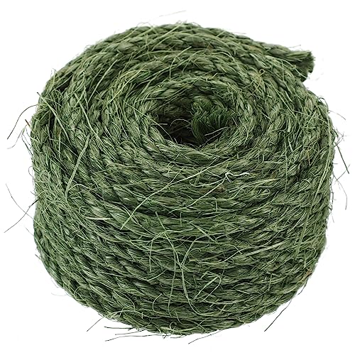 FONDOTIN Naturbelassenes Sisal Katzenkratzseil 6mm x 10m Strapazierfähiges Und Verschleißfestes Kratzseil Für Kratzbäume Und Kratzbrett Ideal Für Die Katzenpflege Und Heimbedarf Grünes von FONDOTIN