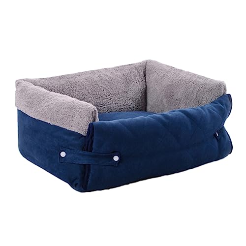 FONDOTIN Quadratisches Hundesofabett Welpenlaufstall Hundebetten Outdoor Hundehütte Hundebett Waschbares Hundebett Hundesonnenliege Welpenspielzeug Auto Hundebett Hundebetten Kleines von FONDOTIN